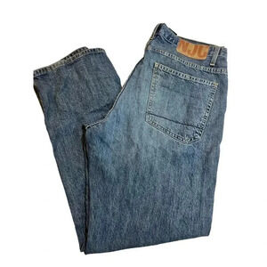 NAUTICA JEANS straight leg relaxed 100% COTTON MENS SIZE 34 / 32